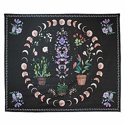 Succulent Moon Phases Wall Tapestry