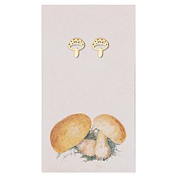 Mycology Guide Cutout Mushroom Post Earrings