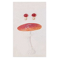 Mycology Guide Red Mushroom Post Earrings