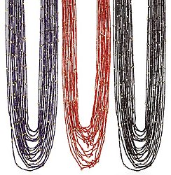 Multi Strand Threads & Bead Necklace