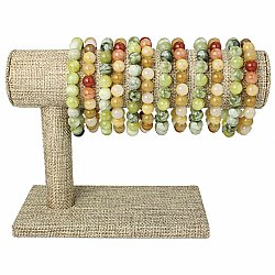Jade Beads Stretch Bracelet Half Bar Display