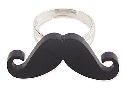 Adjustable Resin Mustache Ring
