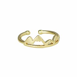 Gold Peaks Mountain Adjustable Ring