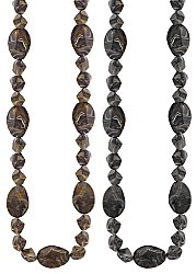 44" Facet Marbled Bead Necklace