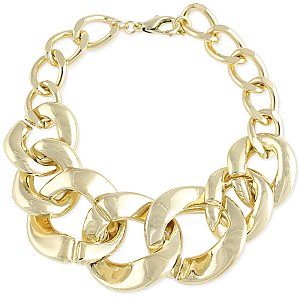 Gold Large Links Bracelet