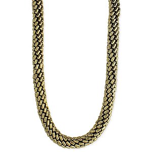Gold Bead Tube Necklace