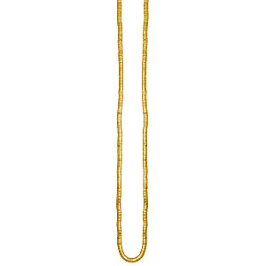 Long Gold Metal Cap Bead Necklace