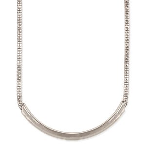 Silver Large Tube Necklace
