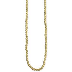 Matte Gold Metal Bead Extra Long Necklace