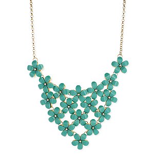 Turquoise Flower Statement Necklace