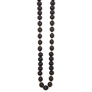Long Black Bead Necklace