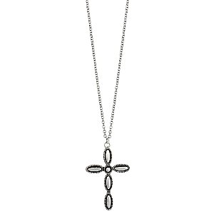 Silver Southwest Cross Necklace