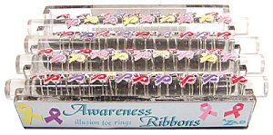 Enamel Awareness Ribbon Illusion Toe Ring Program