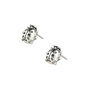 Silver Ladybug Post Earring