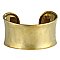 Gold Hammered Rounded Cuff Bracelet