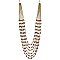 Marbled Square Bead Multi Line Drape Necklace