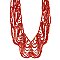 Coral Bead Large Loops Necklace