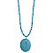 Faux Turquoise Bead Necklace