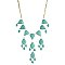 Turquoise Diamond Bead Bubble Necklace