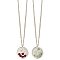 Silver Bead & Charm Floating Locket Necklace