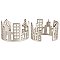 Silver Cutout New York Skyline Adjustable Ring