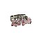 Pink Bead Cluster Silver Ring