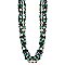 Mint Tone Bead Brown Cord Necklace