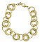 7" Gold Metal Circle Link Bracelet