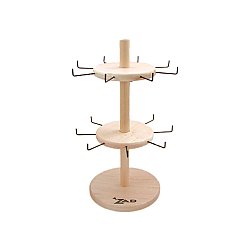 Two Tier Spinning Wood Jewelry Display