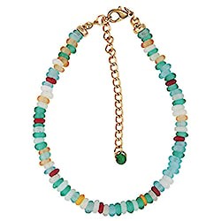 Coastal Sea Glass Bead Anklet