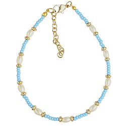 Turquoise Pearl Bead Anklet