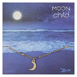 Moon Child Crescent Moon Charm Anklet
