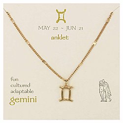 Gold Chain Gemini Charm Anklet