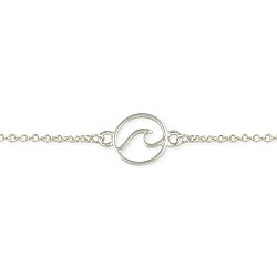 Catch a Wave Silver Anklet