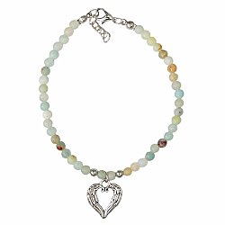Pure Heart Amazonite Bead Anklet