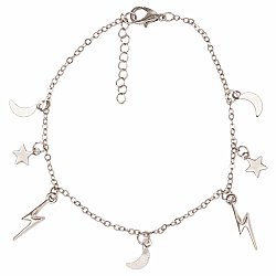 Celestial Charm Silver Chain Anklet
