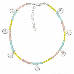 Soft Smiles Happy Face Charm Bead Anklet