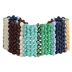Woven Color Block Cord Craft Bracelet