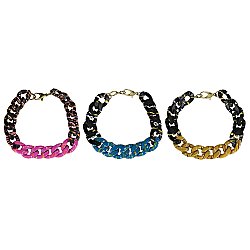 Enamel Splatter Chain Link Bracelet