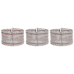 Silver & Cord Wire Cuff Bracelet