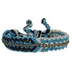 Blue & White Woven Bracelet