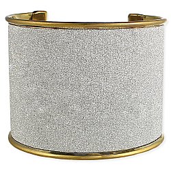 Silver Glitter Gold Cuff Bracelet