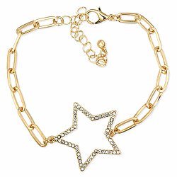 Super Star Crystal Star Gold Bracelet