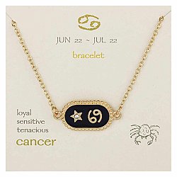 Cancer Medallion Gold Bracelet