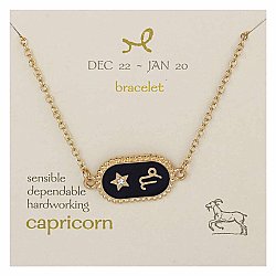 Capricorn Medallion Gold Bracelet