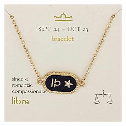 Libra Medallion Gold Bracelet