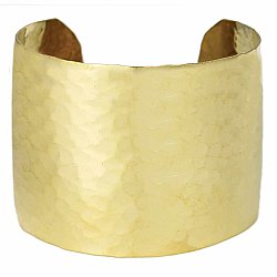 Bold Basic Gold Hammered Cuff Bracelet
