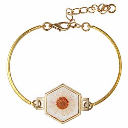 Estate Sale Hexagonal Dried Flower Bracelet