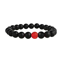 Black & Red Stretch Bracelet