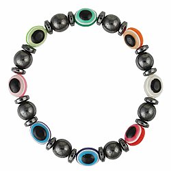 Magnetic Multicolor Eye Bead Stretch Bracelet